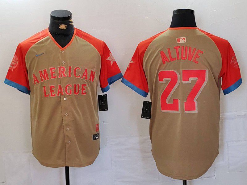 Men Houston Astros #27 Altuve Orange All star 2024 Nike MLB Jersey style 1->philadelphia phillies->MLB Jersey